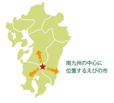 南九州の中心に位置するえびの市